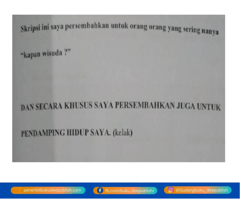 7 Contoh Kata Persembahan Skripsi Lucu Dan Menyentuh