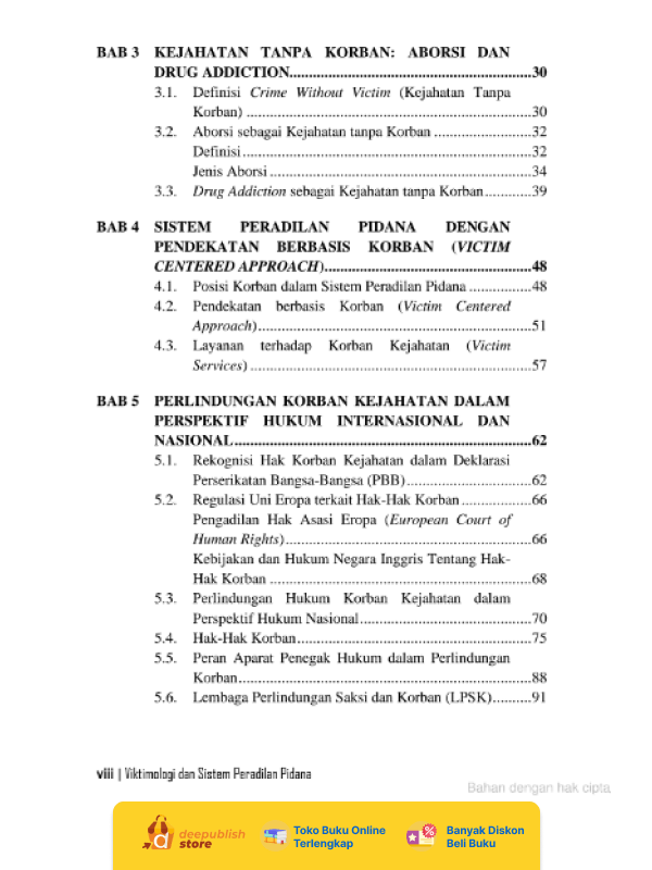 Daftar Isi Buku Viktimologi - 2