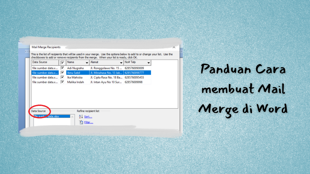 Cara Membuat Mail Merge Di Microsoft Word Mudah Deepublish Store 5210