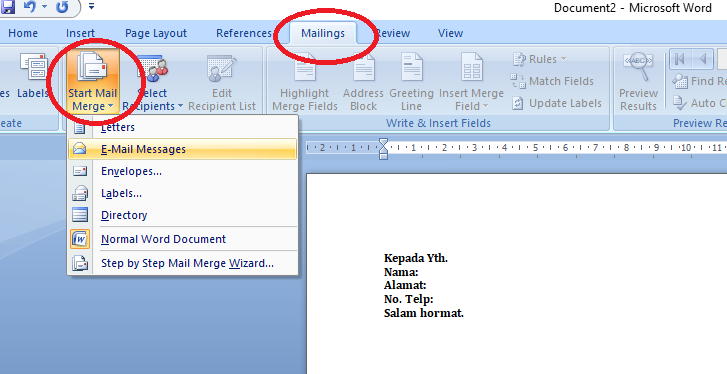 Cara Membuat Mail Merge Di Microsoft Word Mudah Deepublish Store 9486