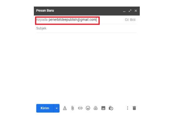 Isi email penerima