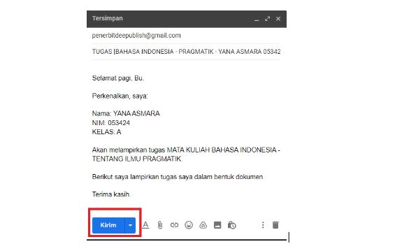 Cara Kirim Tugas Lewat Email yang Benar dan Sopan - Deepublish Store