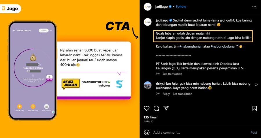 Header Instagram CTA untuk Penjualan