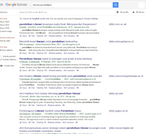 Google Scholar untuk Mencari Judul Skripsi - 1