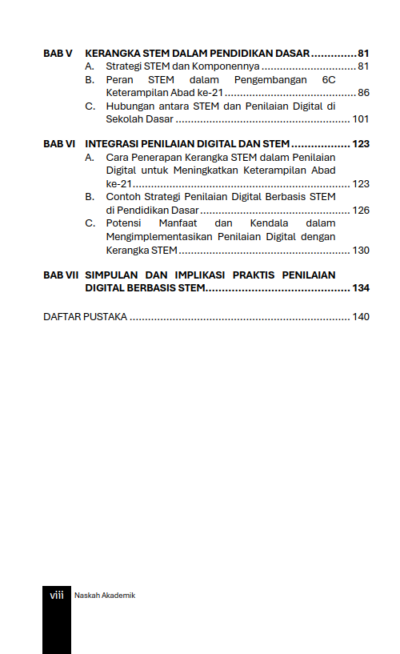 Buku Naskah Akademik “Prinsip Penilaian Digital Keterampilan Abad 21 dengan Kerangka Science, Technology, Engineering, and Mathematics untuk Siswa Sekolah Dasar” - Gambar 3