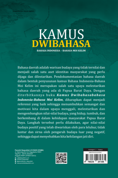 Buku Kamus Dwibahasa Bahasa Indonesia- Bahasa Moi Kelim - Gambar 2