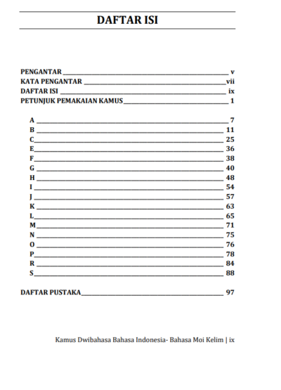 Buku Kamus Dwibahasa Bahasa Indonesia- Bahasa Moi Kelim - Gambar 3