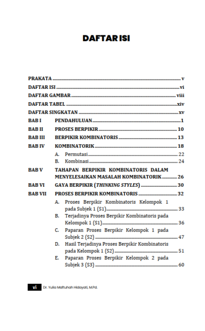 Buku Proses Berpikir Kombinatoris: Ditinjau Dari Gaya Berpikir - Gambar 3