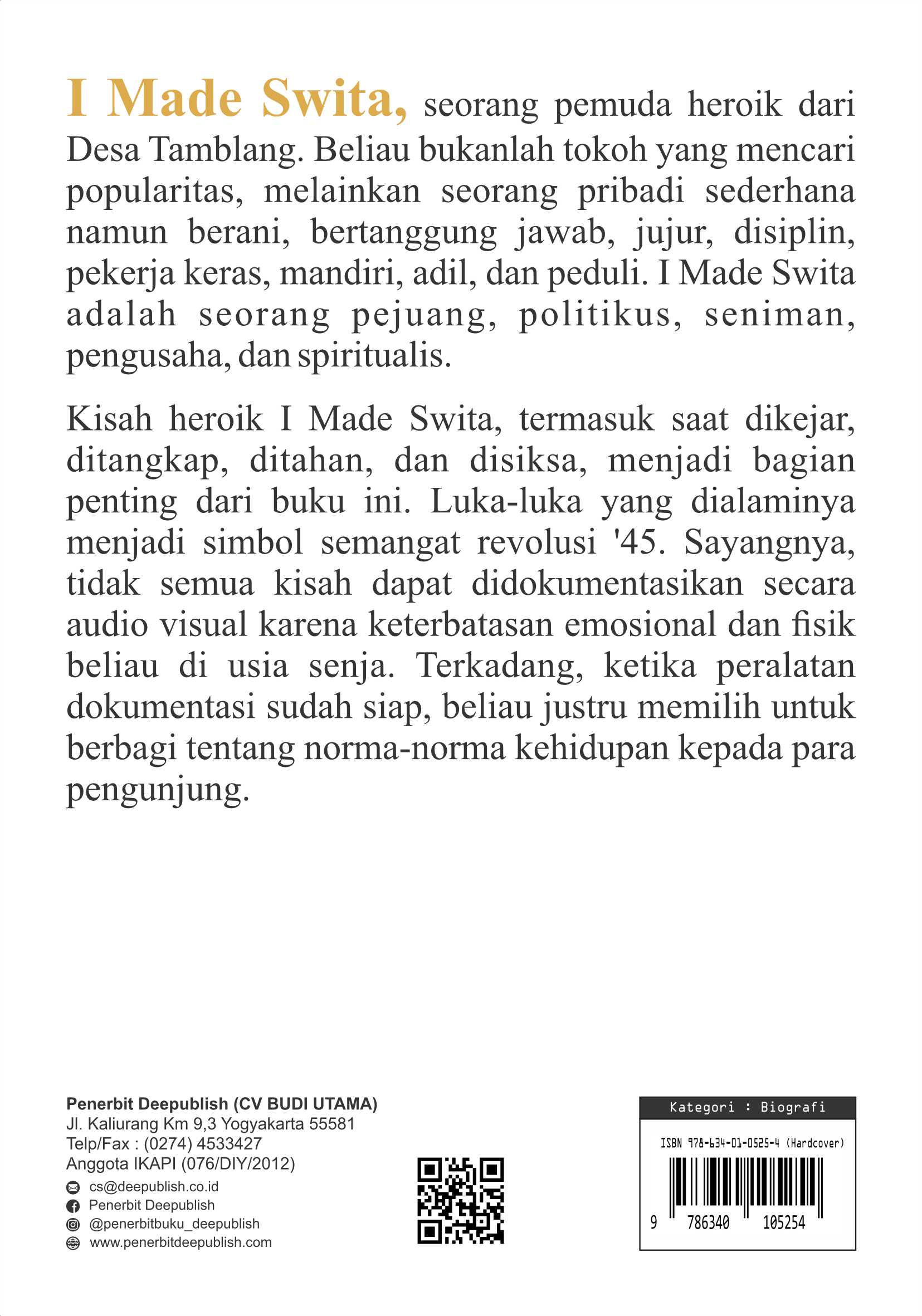 Buku Biografi I Made Swita Pejuang, Politikus, Seniman, Pengusaha, Spiritualis - Gambar 4