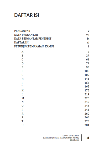 Buku Kamus Dwibahasa Bahasa Indonesia- Bahasa Maya Misool Edisi Revisi - Gambar 3