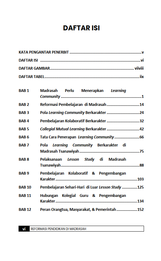 Buku Reformasi Pendidikan di Madrasah: Dukungan Lesson Study Mewujudkan Learning Community - Gambar 2