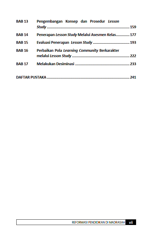 Buku Reformasi Pendidikan di Madrasah: Dukungan Lesson Study Mewujudkan Learning Community - Gambar 3