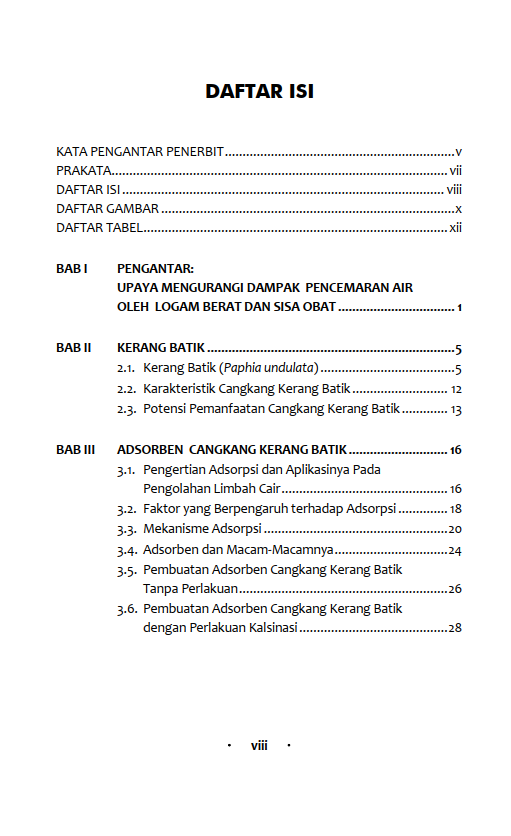 Buku Transformasi Cangkang Kerang Batik (Paphia undulata) Menjadi Adsorben untuk Mengolah Limbah Cair Berbahaya dan Beracun - Gambar 2