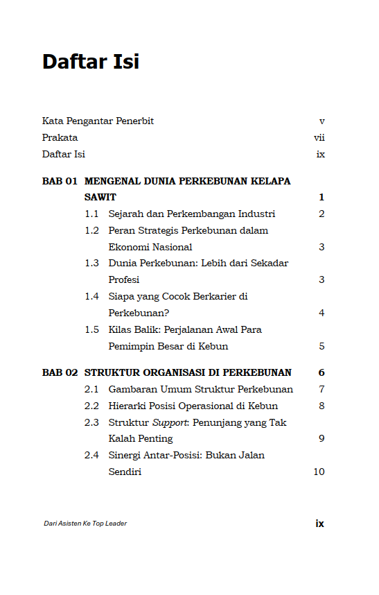 Buku Dari Asisten ke Top Leader Strategi Meniti Karier di Dunia Perkebunan Kelapa Sawit - Gambar 2