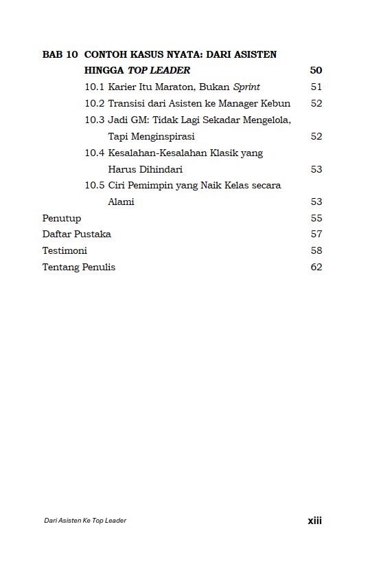 Buku Dari Asisten ke Top Leader Strategi Meniti Karier di Dunia Perkebunan Kelapa Sawit - Gambar 5