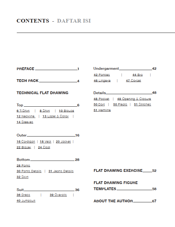 Fashion Tech Flats Guide & Drawings Book - Gambar 2