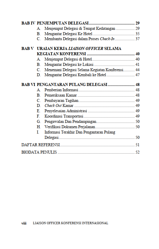 Buku Liaison Officer Konferensi Internasional - Gambar 3