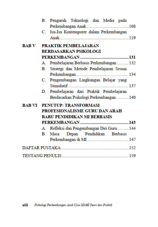 Buku Psikologi Perkembangan Anak Usia SD/MI Teori dan Praktik - Gambar 3