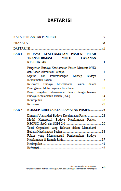 Buku Budaya Keselamatan Pasien: Perspektif Global, Instrumen Pengukuran, dan Strategi Keberhasilan Penerapan - Gambar 2