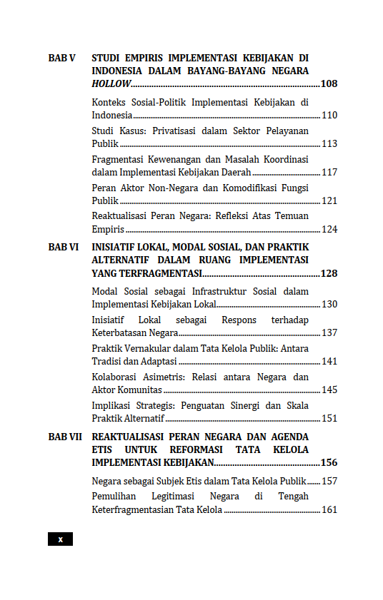 Buku Implementasi Kebijakan dalam Era Negara Hollow : Privatisasi, Fragmentasi, dan Reaktualisasi Peran Negara - Gambar 4