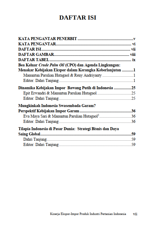 Buku Kinerja Ekspor-Impor Produk Industri Pertanian Indonesia - Gambar 2