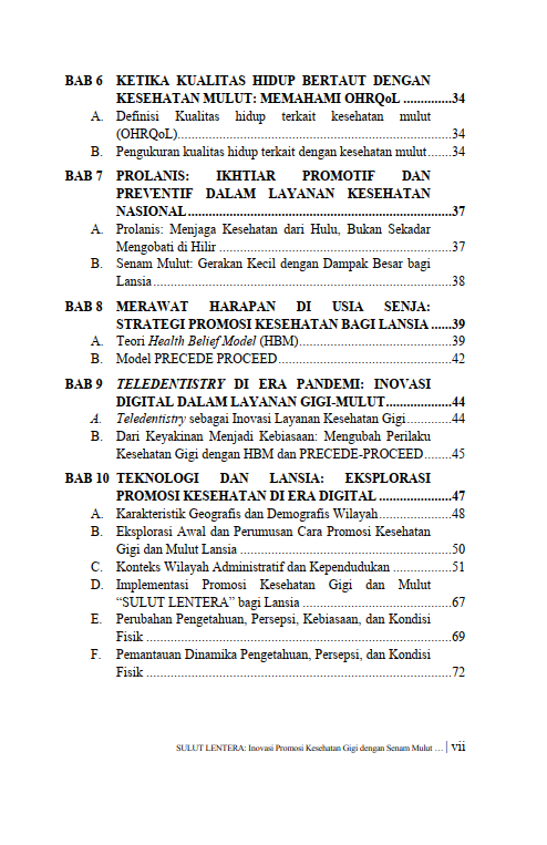 Buku Sulut Lentera: Inovasi Promosi Kesehatan Gigi Menuju Lansia Sehat dan Sejahtera - Gambar 3