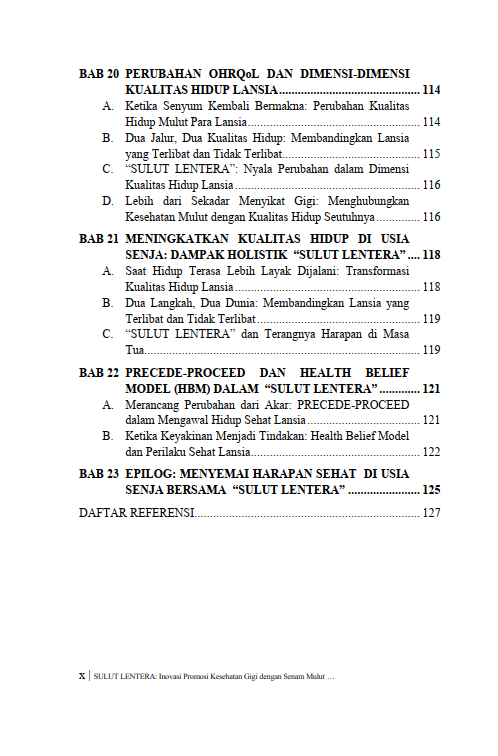 Buku Sulut Lentera: Inovasi Promosi Kesehatan Gigi Menuju Lansia Sehat dan Sejahtera - Gambar 6