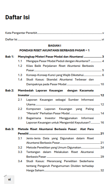 Buku Menjelajah Dunia Riset Akuntansi Berbasis Pasar: Konsep, Metode, dan Inovasi - Gambar 2