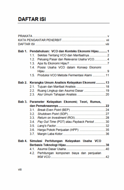 Gambar 2 - Analisis kelayakan ekonomi hijau : langkah cerdas menghitung untung usaha VCO