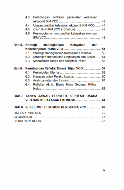 Gambar 3 - Analisis kelayakan ekonomi hijau : langkah cerdas menghitung untung usaha VCO