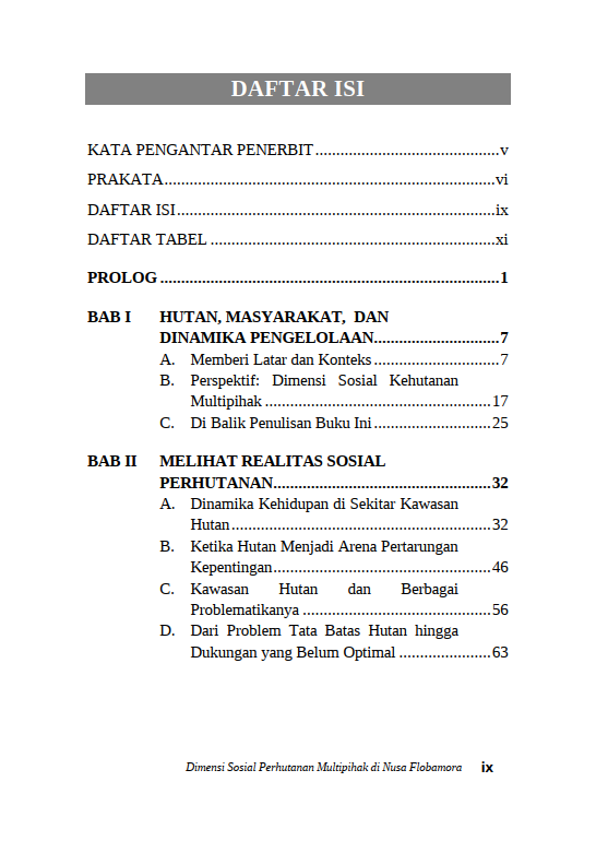 Buku Dimensi Sosial Perhutanan Multipihak Di Nusa Flobamora - Gambar 2