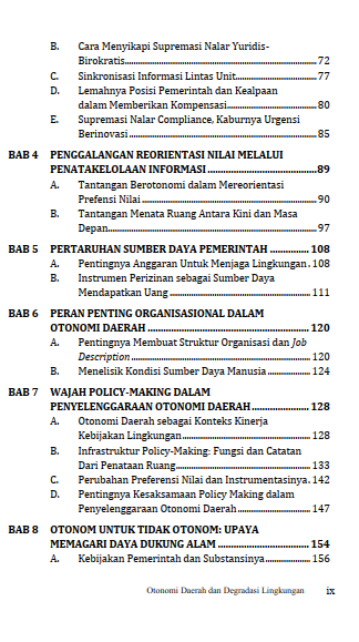 Buku Otonomi Daerah dan Degradasi Lingkungan: Antara Kuasa Kebijakan dan Realitas Ekologis - Gambar 3