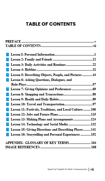 Speak Up! English For Daily Communication Book - Gambar 2