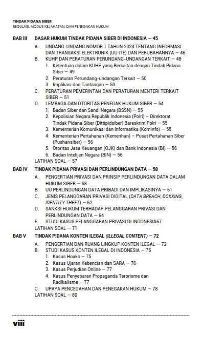 Buku Tindak Pidana Siber Regulasi, Modus Kejahatan, dan Penegakan Hukum - Gambar 4