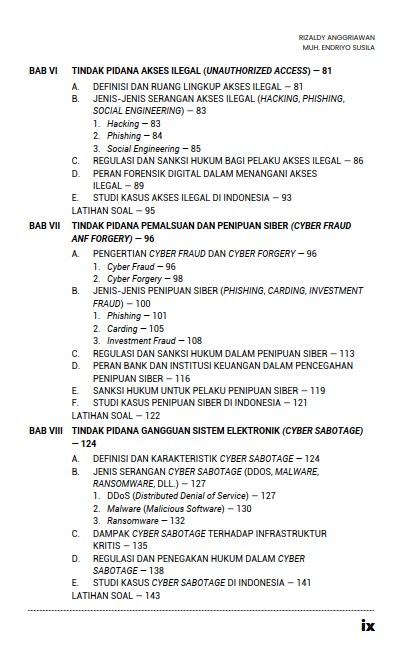 Buku Tindak Pidana Siber Regulasi, Modus Kejahatan, dan Penegakan Hukum - Gambar 3