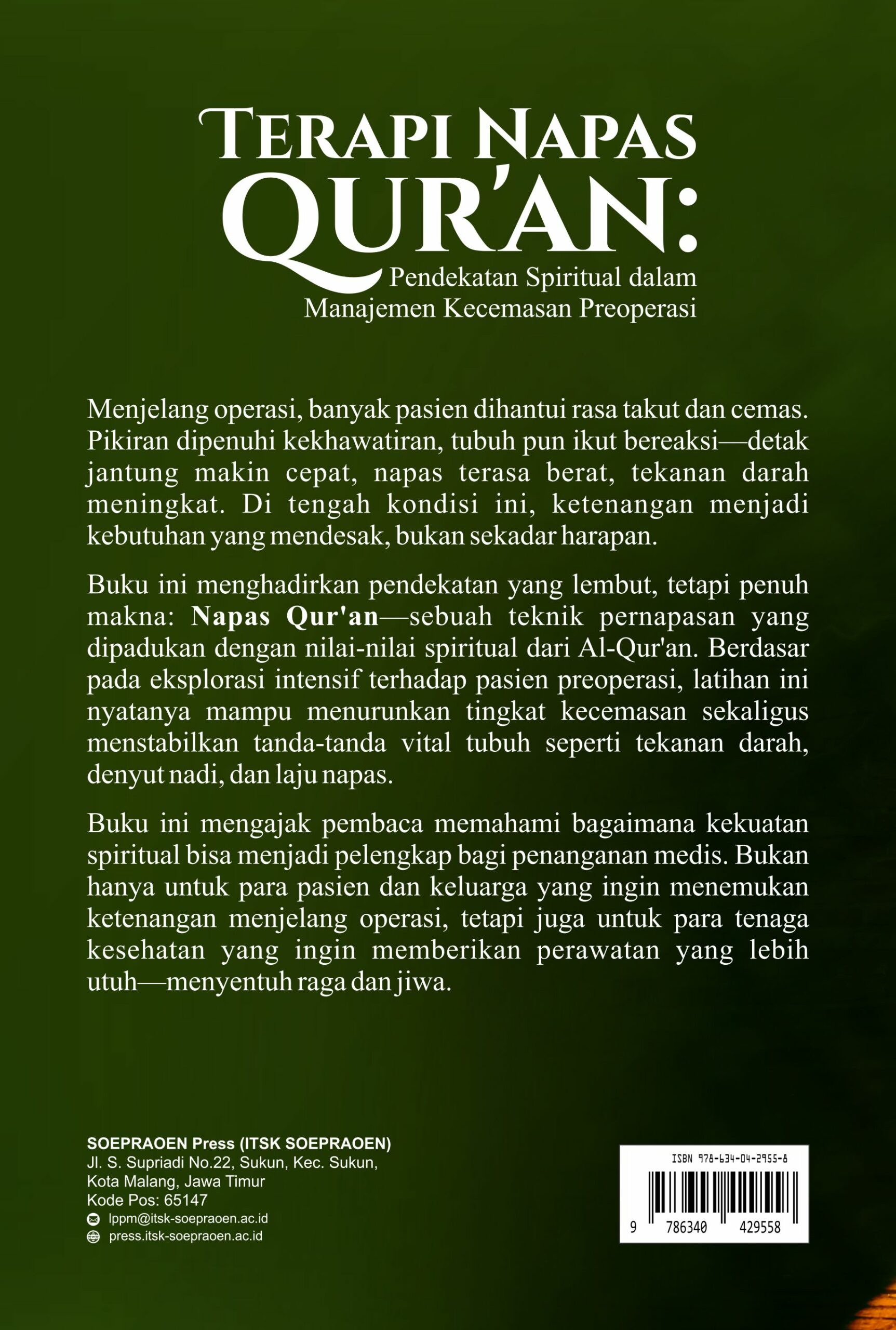 Buku Terapi Napas Qur’an: Pendekatan Spiritual dalam Manajemen Kecemasan Preoperasi - Gambar 2