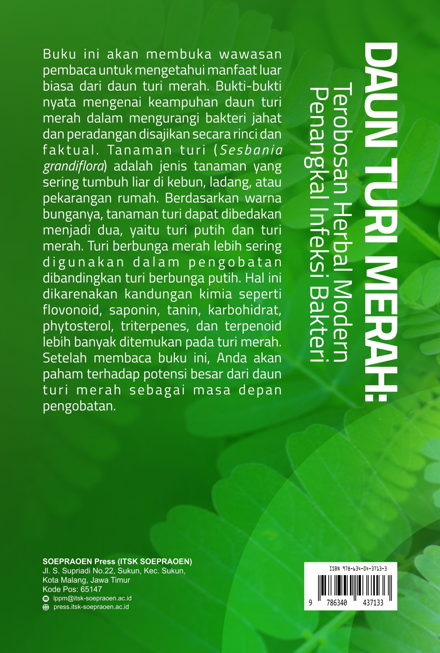 Buku Daun Turi Merah: Terobosan Herbal Modern Penangkal Infeksi Bakteri - Gambar 4