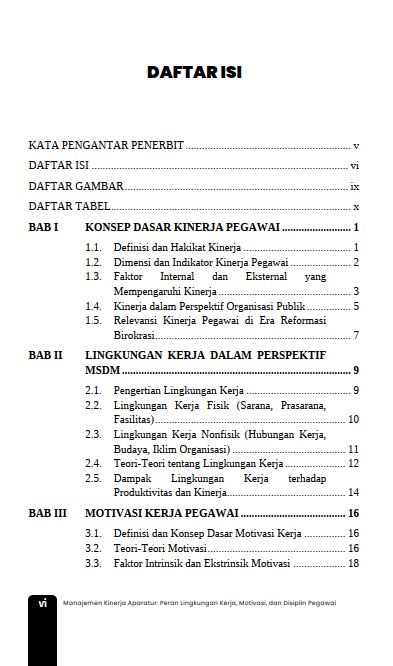 Buku Manajemen Kinerja Aparatur: Peran Lingkungan Kerja, Motivasi, dan Disiplin Pegawai - Gambar 2