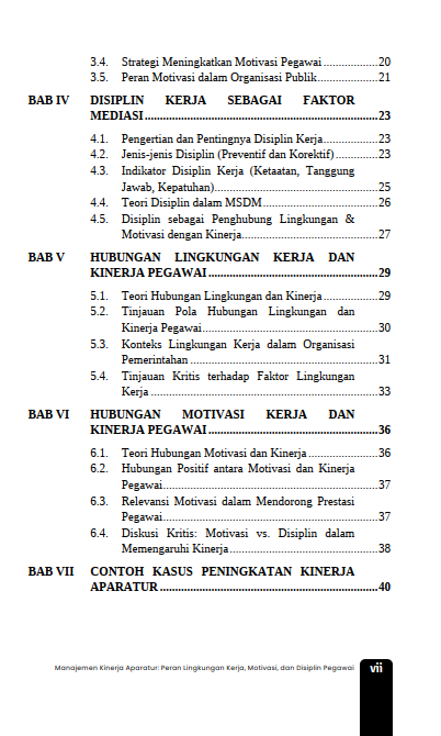 Buku Manajemen Kinerja Aparatur: Peran Lingkungan Kerja, Motivasi, dan Disiplin Pegawai - Gambar 3