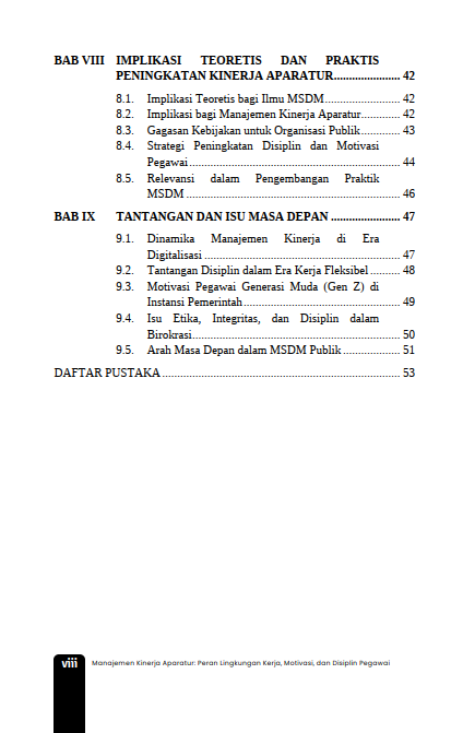 Buku Manajemen Kinerja Aparatur: Peran Lingkungan Kerja, Motivasi, dan Disiplin Pegawai - Gambar 4