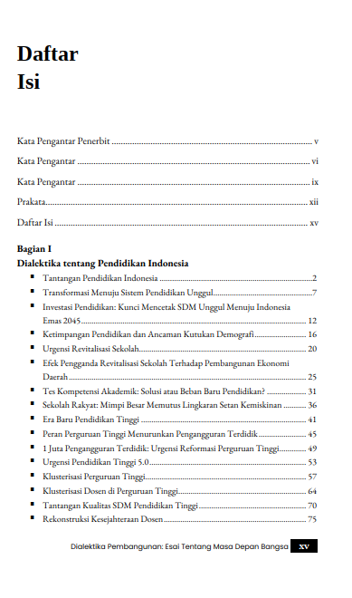 Buku Dialektika Pembangunan: Esai Tentang Masa Depan Bangsa - Gambar 2