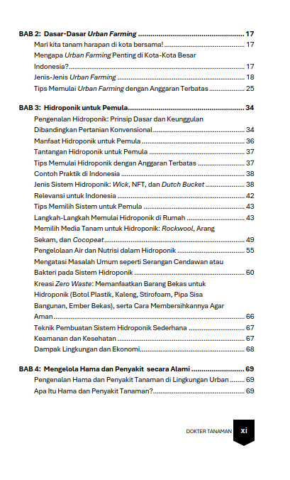 Buku Dokter Tanaman Hidroponik dan Urban Farming untuk Semua Dari Hobi, Bisnis, hingga Gaya Hidup Sehat - Gambar 5