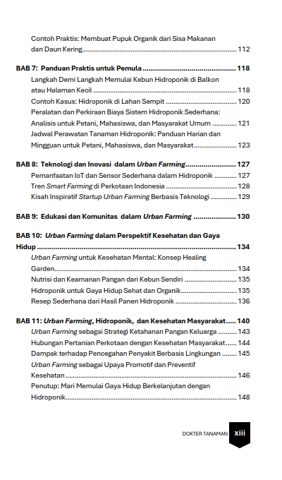 Buku Dokter Tanaman Hidroponik dan Urban Farming untuk Semua Dari Hobi, Bisnis, hingga Gaya Hidup Sehat - Gambar 3