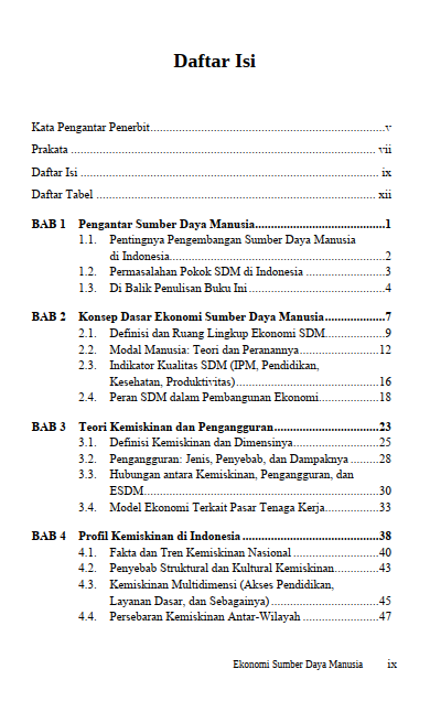 Buku Ekonomi Sumber Daya Manusia: Teori dan Evaluasi Kebijakan Pengentasan Kemiskinan dan Pengangguran di Indonesia - Gambar 2