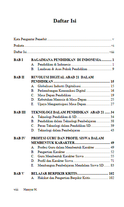 Buku Pendidikan Menuju Era Society 5.0 Revolusi Digital Abad 21 Belajar Berpikir Kritis, Kreatif dan Inovatif Membentuk Karakter Siswa - Gambar 2