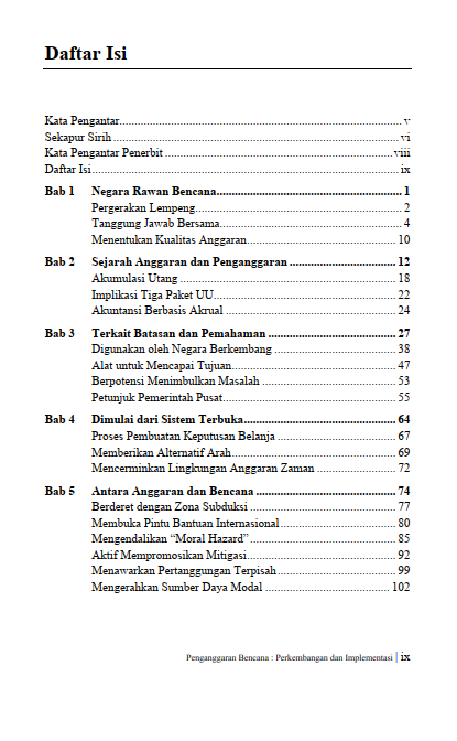 Buku Penganggaran Bencana : Perkembangan Dan Implementasi - Gambar 2