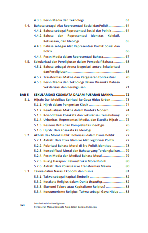 Buku Sekularisasi dan Pereligiusan Pergeseran Makna Kosakata Arab dalam Bahasa Indonesia - Gambar 3