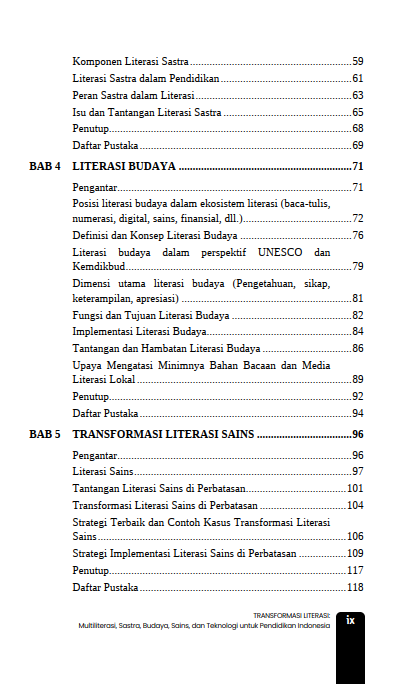 Buku Transformasi Literasi: Multiliterasi, Sastra, Budaya, Sains, dan Teknologi untuk Pendidikan Indonesia - Gambar 3