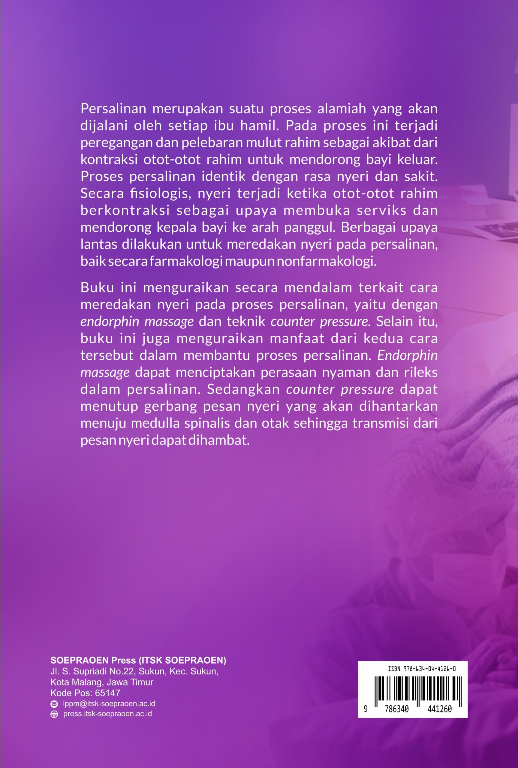 Buku Persalinan Aman dan Nyaman dengan Teknik Sentuhan Endorphin Massage dan Counter Pressure pada Ibu Bersalin - Gambar 4