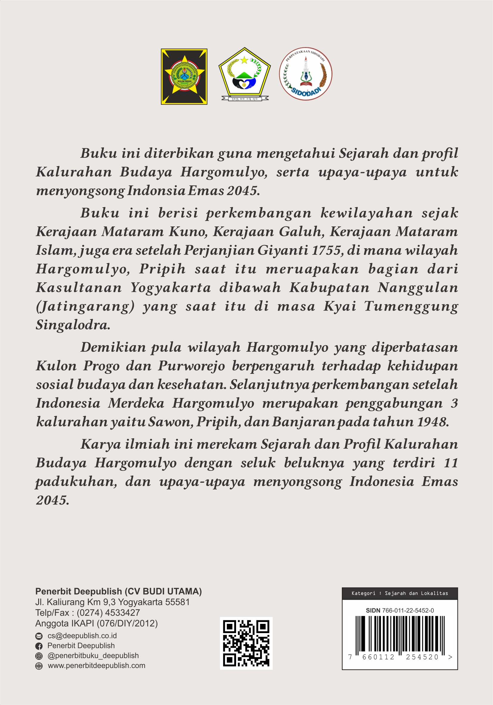 Buku Sejarah dan Profil Kalurahan Budaya Hargomulyo Menyongsong Indonesia Emas 2045 - Gambar 5